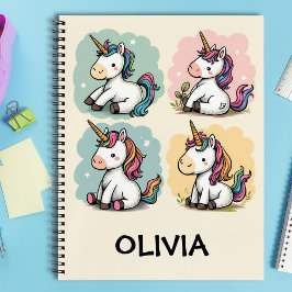 Cuaderno Camiseta infantil de dibujos animados de unicornio