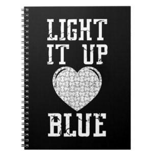 Cuaderno Camiseta Light It Up Blue Rompecabezas de Concienc