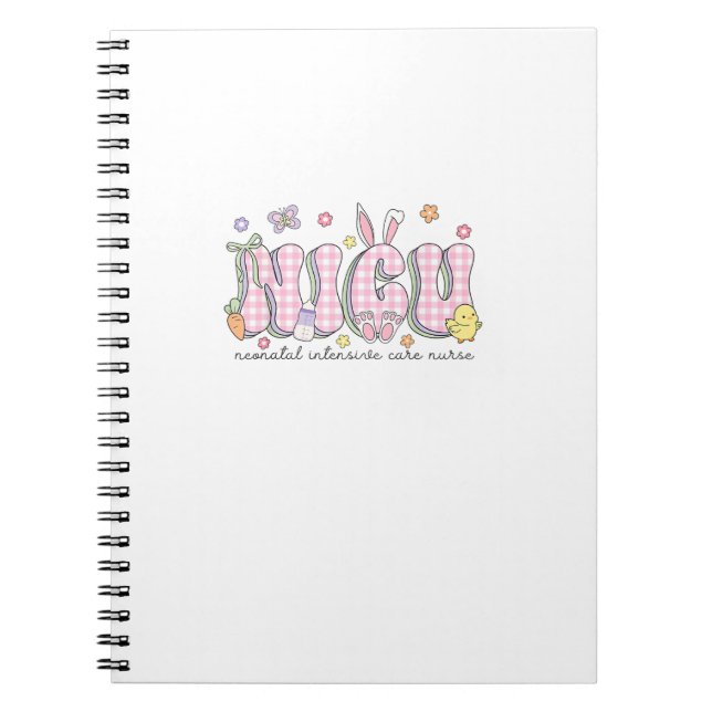 Cuaderno Camiseta NICU Easter Neonatal Intensive Care Unit  (Frente)