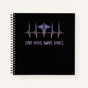 Cuaderno Camiseta Nurse 365 Proud Nurse Live Love Save Live
