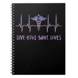 Cuaderno Camiseta Nurse 365 Proud Nurse Live Love Save Live