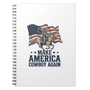 Cuaderno Camiseta occidental patriótica Haz América Vaquero