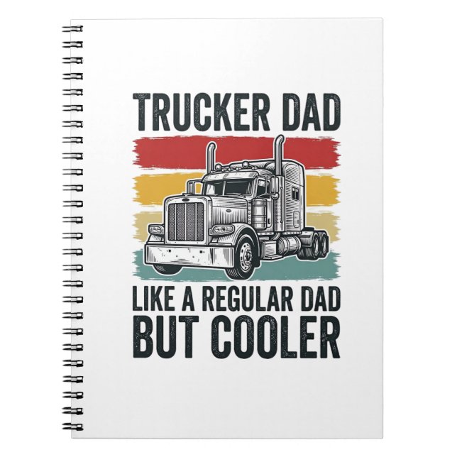 Cuaderno Camiseta Papá camionero como un papá normal pero m (Frente)