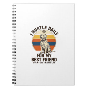 Cuaderno Camiseta para Amantes de Perros Grabado Vintage Tr