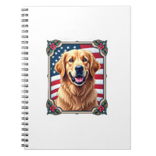 Cuaderno Camiseta Patriótica de Esquina con Marco de Retrie