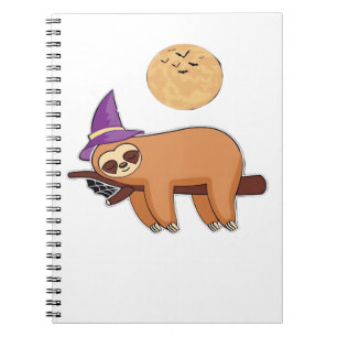 Cuaderno Camiseta Premium Halloween Witch Sloth