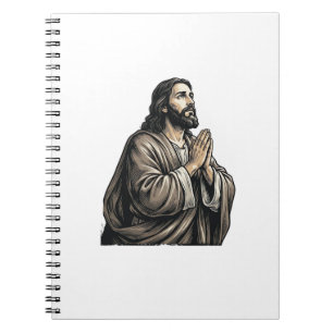 Cuaderno Camiseta religiosa de hombre orando con grabado vi