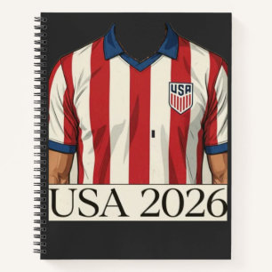 Cuaderno Camiseta Retro de Fútbol de USA Estilo Patriótico