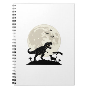 Cuaderno Camiseta Silueta Cementerio Perro Dinosaurio Bajo 