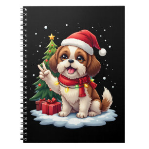 Cuaderno Camiseta sin Mangas Funny Peace Hand Shih Tzu Chri