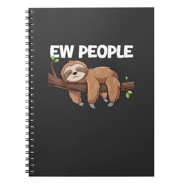 Cuaderno Camiseta Sloth Ew People (Frente)