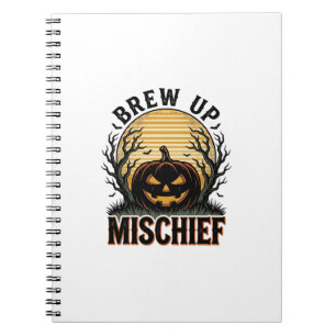 Cuaderno Camiseta Traviesa de Calabaza Gráfico Vintage de H