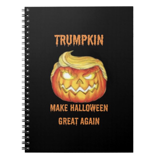 Cuaderno Camiseta, Trumpkin, clásico de Halloween (Frente)