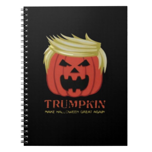 Cuaderno Camiseta, Trumpkin, Merch de Halloween (Frente)