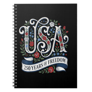 Cuaderno Camiseta USA 250 Aniversario Mujeres Patriótica 4