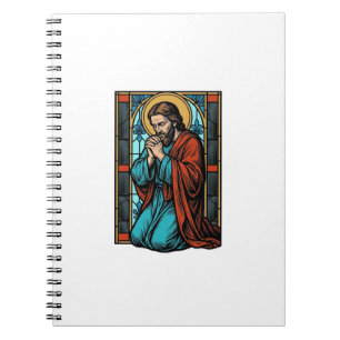 Cuaderno Camiseta Vectorial de Figura Religiosa Rezando Vin