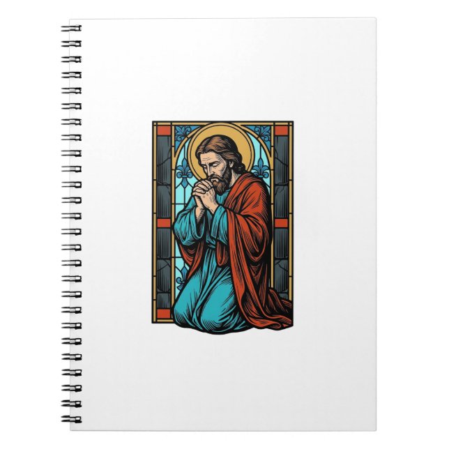 Cuaderno Camiseta Vectorial de Figura Religiosa Rezando Vin (Frente)