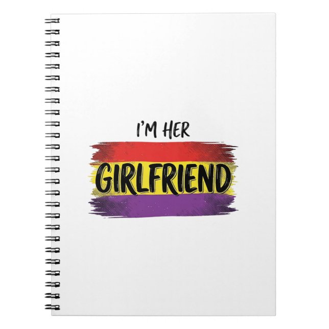Cuaderno Camiseta Vectorial Orgullo Arcoíris de Novia de El (Frente)