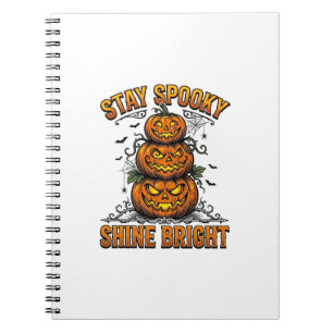 Cuaderno Camiseta vintage de Halloween calabaza espeluznant