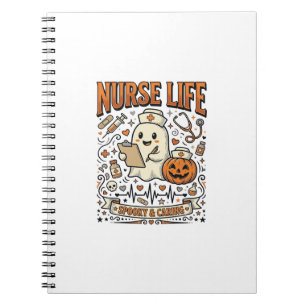 Cuaderno Camiseta Vintage de Halloween de Fantasma de Calab