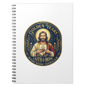 Cuaderno Camiseta Vintage de Jubilación de Jesús Cristiana