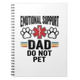 Cuaderno Camiseta Vintage de Papá de Apoyo Emocional No Aci