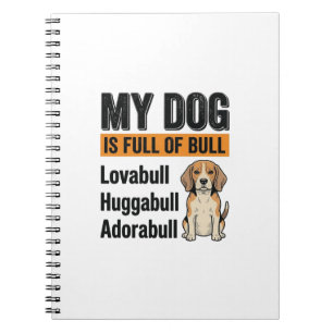 Cuaderno Camiseta Vintage Divertida Mi Perro Está Lleno de 