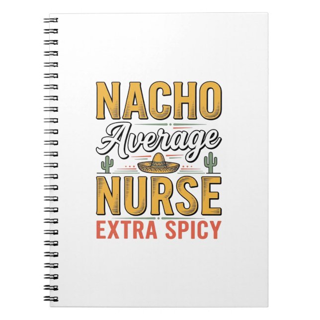 Cuaderno Camiseta Vintage Nacho Enfermera Promedio Extra Pi (Frente)