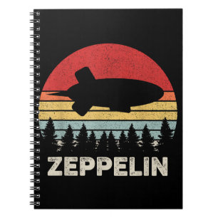 Cuaderno Camiseta Vintage Retro Zepelín Dirigible Aerostato