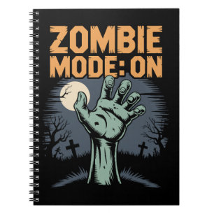 Cuaderno Camiseta Zombie Mode On Halloween Espeluznante