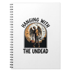 Cuaderno Camiseta Zombie Relajado Gráfica Vintage de Hallow