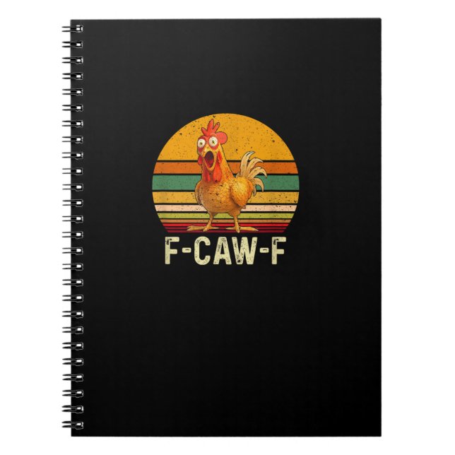 Cuaderno Camisetas Divertidas de Pollo F-Caw-F F-Caw-F Poll (Frente)