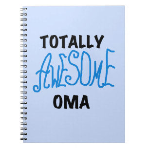 Cuaderno Camisetas y regalos azul Oma totalmente asombrosos