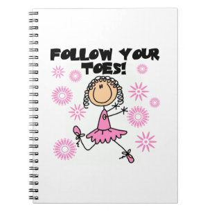 Cuaderno Camisetas y regalos de bailarina sigue tus dedos d