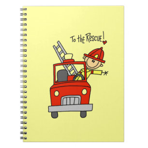 Cuaderno Camisetas y regalos de bombero al rescate