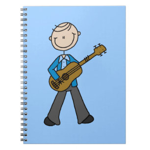Cuaderno Camisetas y regalos de figura de palo hombre tocan