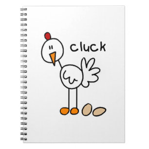 Cuaderno Camisetas y regalos de pollo con figuras de palito