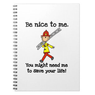 Cuaderno Camisetas y regalos para bomberos que salvan vidas