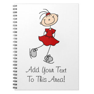 Cuaderno Camisetas y regalos rojos del patinador de hielo