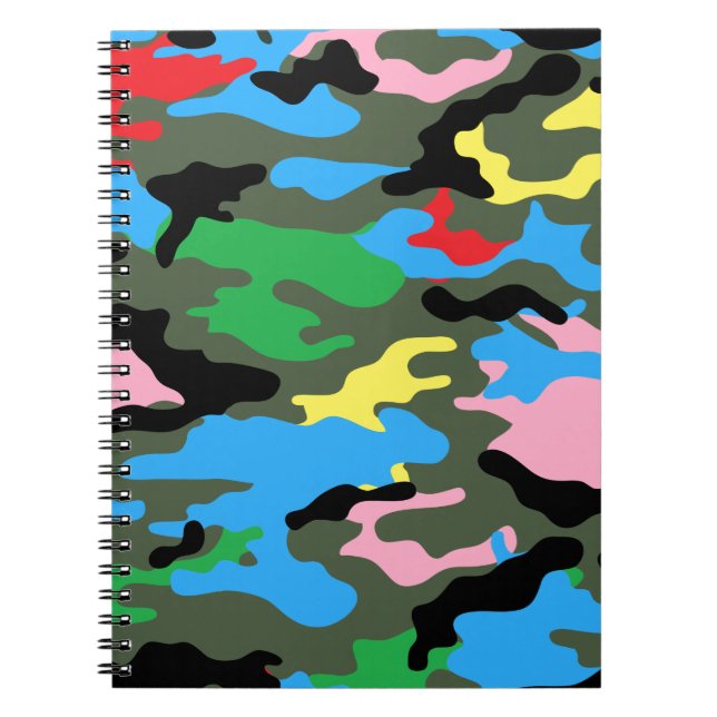 Cuaderno camo arco iris (Frente)