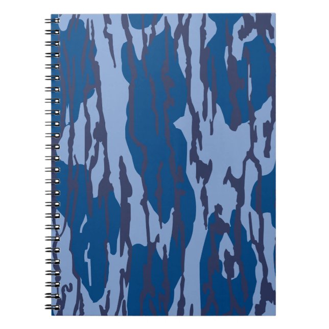 Cuaderno Camo azul Modelo militar Camuflaje azul (Frente)