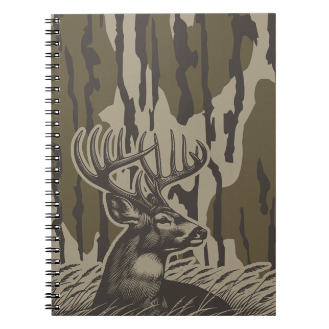Cuaderno Camo de caza de ciervos Whitetail (Frente)