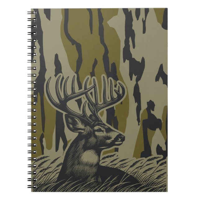 Cuaderno Camo de caza de ciervos Whitetail (Frente)