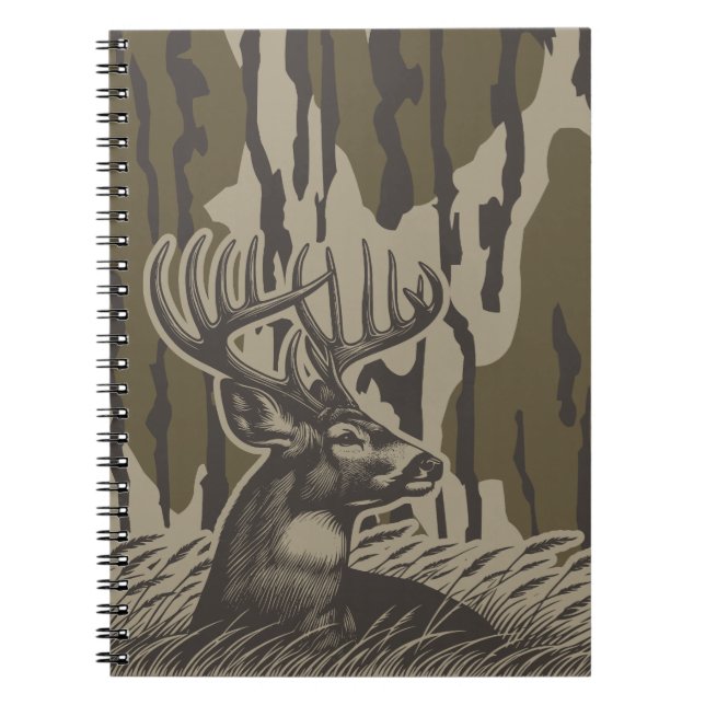 Cuaderno Camo de caza de ciervos Whitetail (Frente)