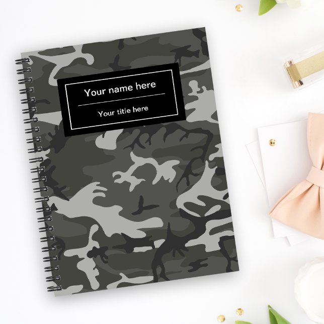 Cuaderno Camo gris, Camuflaje, Militar, Ejército (Subido por el creador)