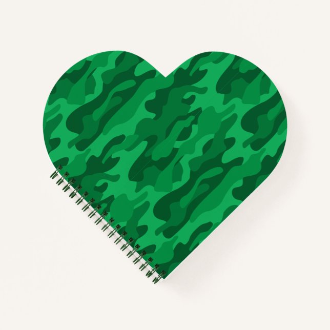 Cuaderno Camo Monocolor Verde Español (Anverso)