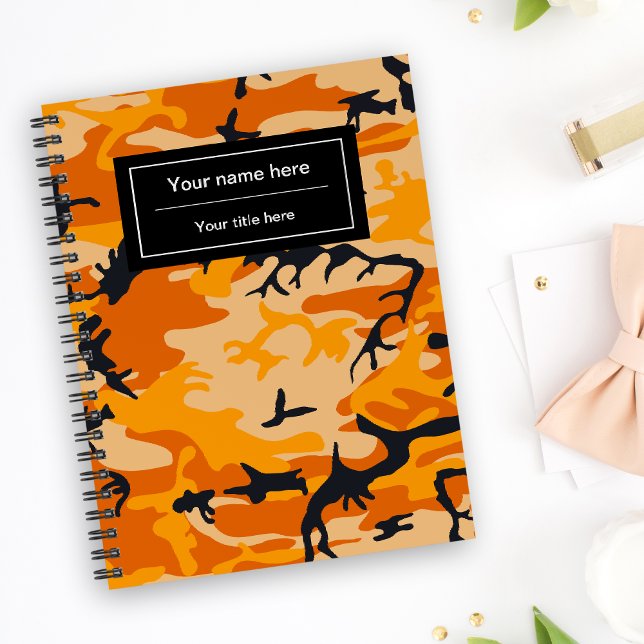 Cuaderno Camo naranja, Camuflaje, Militar, Ejército (Subido por el creador)
