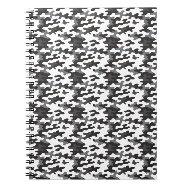 Cuaderno Camo negro y blanco (Frente)