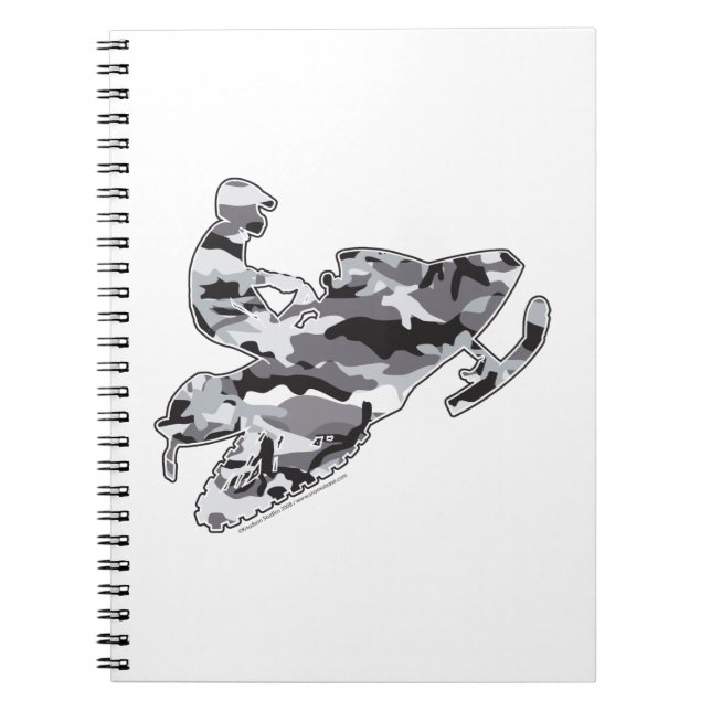 Cuaderno Camoflage gris Snowmobiler (Frente)