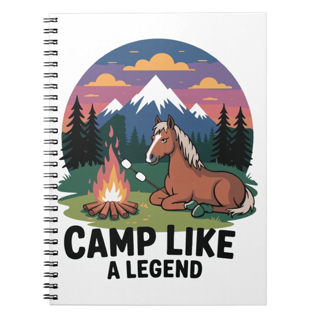 Cuaderno Campamento de caballos como un campamento de leyen (Frente)